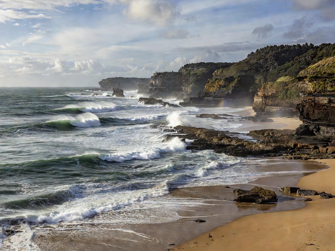 Great Ocean Road Australia Coast Waves and Rock Formations